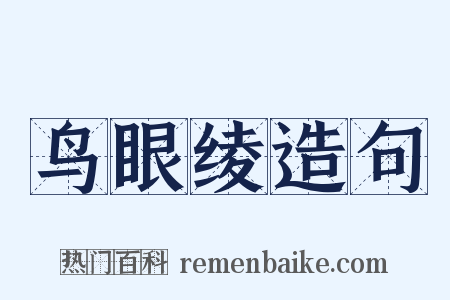 鸟眼绫造句是什么意思的图片